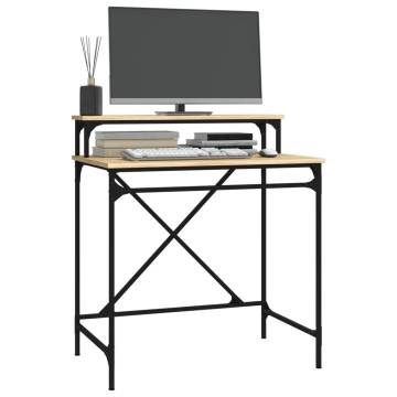 Desk Sonoma Oak 80x50x90 cm | Industrial Style Office Desk