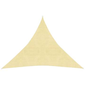 Sunshade Sail HDPE Triangular 5x5m Beige - Quality Outdoor Shade