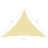 Sunshade Sail HDPE Triangular 5x5m Beige - Quality Outdoor Shade