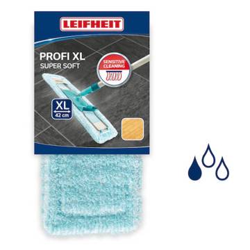 Leifheit Mop Head Profi Extra Soft Blue | Perfect for Sensitive Floors