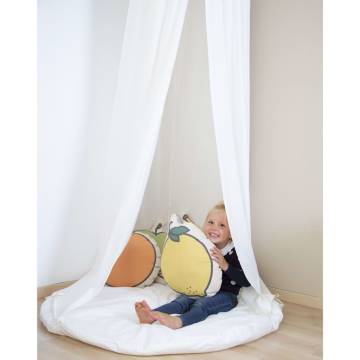 CHILDHOME Hanging Canopy Tent with Playmat - Off-white