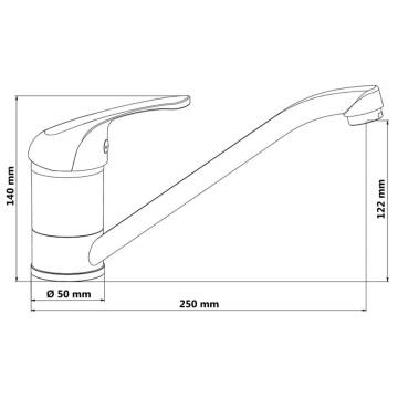 SCHÜTTE ULTRA Low Pressure Chrome Sink Mixer - Durable & Flexible