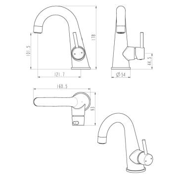 SCHÜTTE Basin Mixer PISA Chrome - Quality Bathroom Tap | HipoMarket