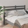 Stylish Grey Bed Headboard - Solid Pine Wood 156x4x100 cm