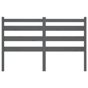 Stylish Grey Bed Headboard - Solid Pine Wood 156x4x100 cm