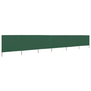 6-Panel Wind Screen Fabric 800x160 cm - Green | HipoMarket