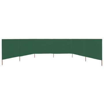 6-Panel Wind Screen Fabric 800x160 cm - Green | HipoMarket