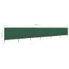 6-Panel Wind Screen Fabric 800x160 cm - Green | HipoMarket