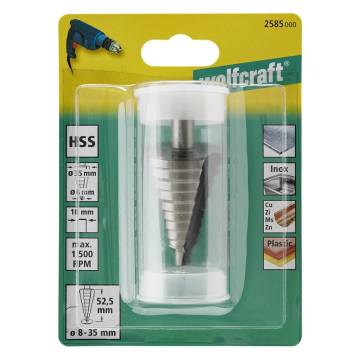 Wolfcraft Step Drill Bit 10 mm - HSS Precision Tool 2585000