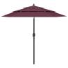 3-Tier Parasol with Aluminium Pole Bordeaux Red 2.5 m Colour bordeaux red Size 2.5 m Quantity in Package 1 