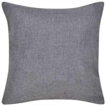 4 Anthracite Cushion Covers - Linen-look 40x40 cm | Hipo Market