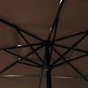 3-Tier Taupe Parasol with Aluminium Pole - 2.5x2.5m