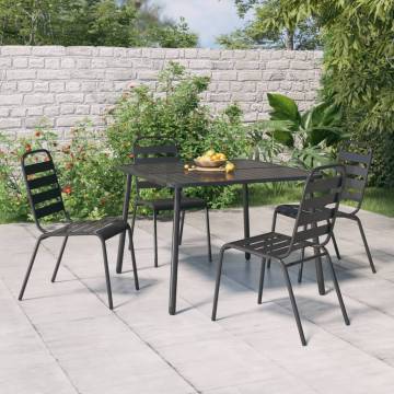 Stylish Anthracite Garden Table | 100x100 cm Steel