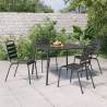 Stylish Anthracite Garden Table | 100x100 cm Steel