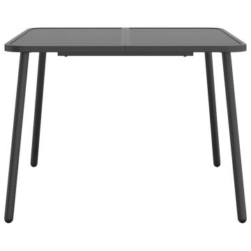 Stylish Anthracite Garden Table | 100x100 cm Steel