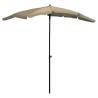 Garden Parasol with Pole 200x130 cm Taupe Colour taupe Quantity in Package 1 