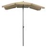 Garden Parasol with Pole 200x130 cm - Taupe Shade Solution