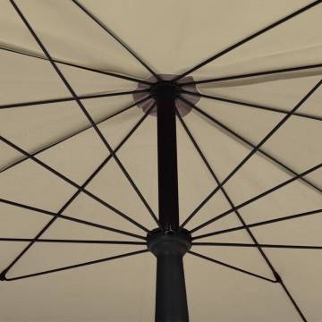 Garden Parasol with Pole 200x130 cm - Taupe Shade Solution