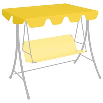 Replacement Canopy for Garden Swing - Yellow 150/130x105/70 cm