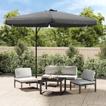 Outdoor Parasol with Steel Pole 300x250 cm - Anthracite