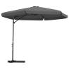 Outdoor Parasol with Steel Pole 300x250 cm - Anthracite