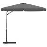 Outdoor Parasol with Steel Pole 300x250 cm - Anthracite