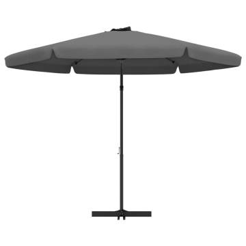 Outdoor Parasol with Steel Pole 300x250 cm - Anthracite