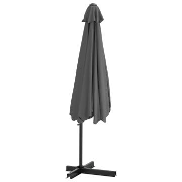 Outdoor Parasol with Steel Pole 300x250 cm - Anthracite