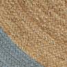 Handmade Jute Rug with Olive Green Border - 120 cm