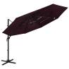 4-Tier Parasol with Aluminium Pole Bordeaux Red 3x3 m Colour bordeaux red Quantity in Package 1 