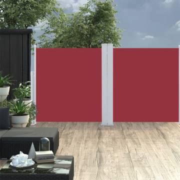 Retractable Side Awning Red 120x600 cm - Stylish Privacy Screen