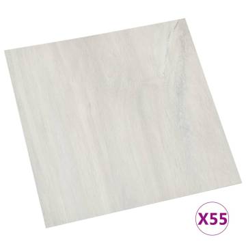 Self-Adhesive PVC Flooring Planks - Cream (55 pcs, 5.11 m²)