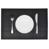 6 Bamboo Placemats 30 x 45 cm Black Colour black Quantity in Package 1 