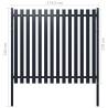 Fence Panel Anthracite 174.5x170 cm - Durable Steel Garden Fence