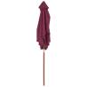 Outdoor Parasol with Wooden Pole - Bordeaux Red 150x200 cm