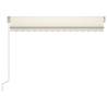 Manual Retractable Awning with LED - 300x250 cm Cream