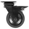 Mac Lean Swivel Caster Wheels with Brake - 75mm Black Set of 4