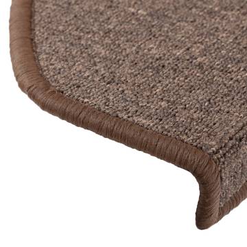 Stair Mats 10 pcs - Coffee Brown 65x24x4 cm | Hipomarket