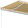 Manual Retractable Awning 400x350 cm - Yellow & White