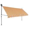 Manual Retractable Awning with LED - 400 cm Yellow & Blue