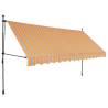 Manual Retractable Awning with LED - 400 cm Yellow & Blue