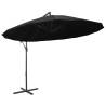 Hanging Parasol Black 3m Aluminium Pole | Hipomarket UK