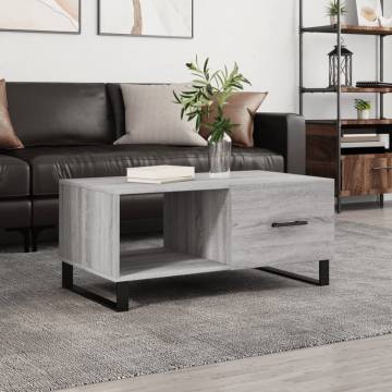 Elegant Grey Sonoma Coffee Table - 90x50x40 cm | Hipo Market