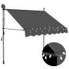 Manual Retractable Awning with LED 150 cm Anthracite Colour anthracite Quantity in Package 1 Width 150 cm 