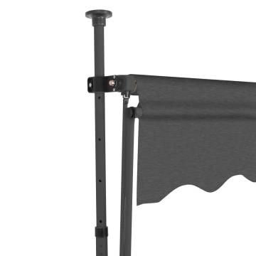 Manual Retractable Awning with LED 150 cm - Anthracite