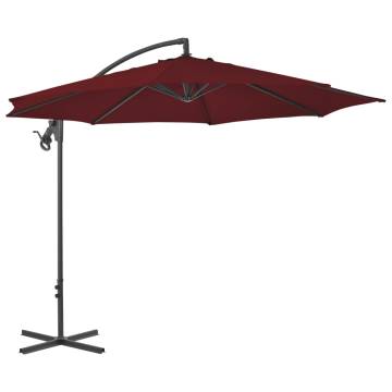 Cantilever Umbrella 300 cm Bordeaux Red | Shade & UV Protection