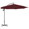 Cantilever Umbrella with Steel Pole 300 cm Bordeaux Red Colour bordeaux red Quantity in Package 1 