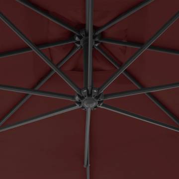 Cantilever Umbrella 300 cm Bordeaux Red | Shade & UV Protection