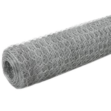 Galvanised Steel Chicken Wire Fence 25x1.5m - Durable & Flexible