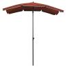 Garden Parasol with Pole 200x130 cm - Terracotta Shade